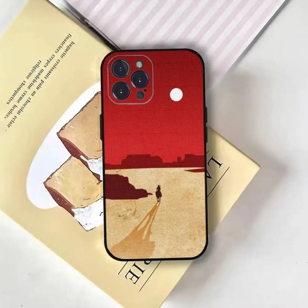 R-レッド・デッド・リデンプション RDR iPhone16,15,14,13,12,11 Plus,Pro Max,XS,X,XR,SE,Mini,8,7用 ソフトブラックカバー