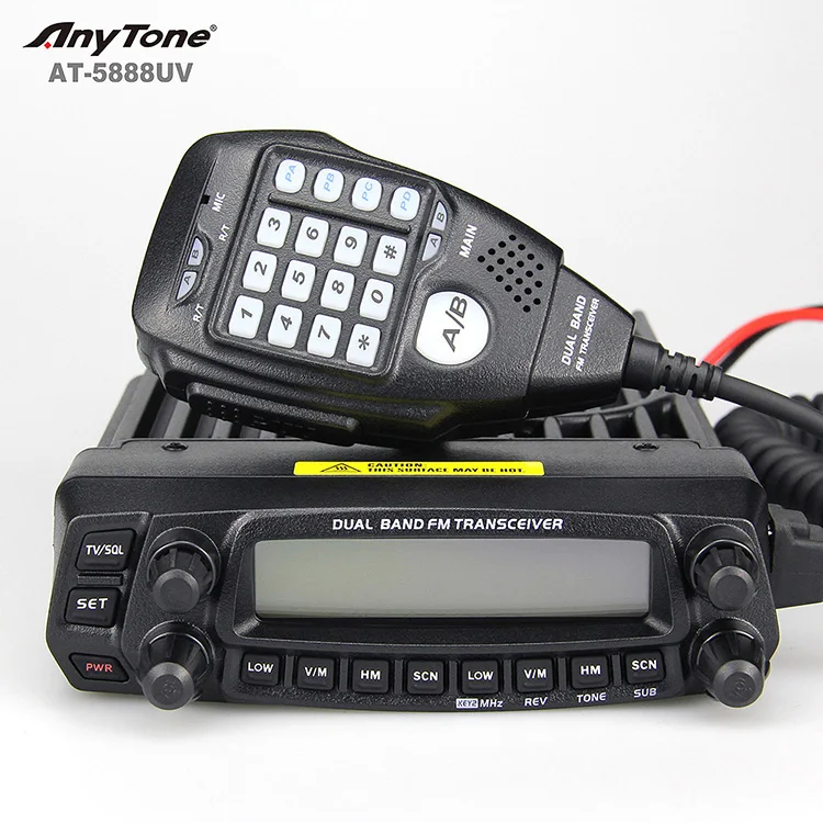 Radiotelefon mobilny TLF Anytone AT-5888UV VHF UHF o dużej mocy 50W, dwuzakresowy, dwukierunkowy, do samochodu.