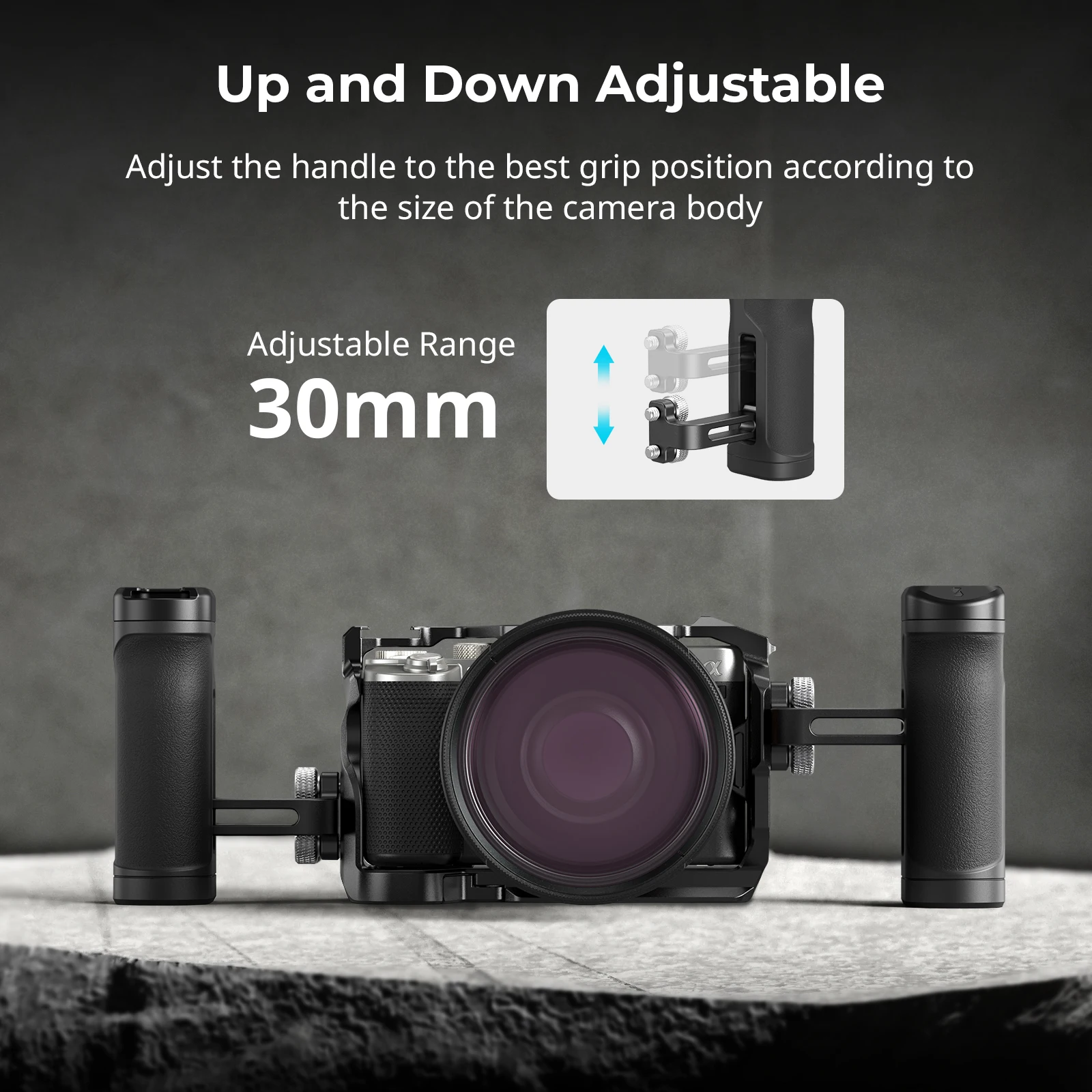 SmallRig Lightweight mini Side Handle,Special for Cameras Mobile Shooting ,Broad Compatibility, only 116g Can Load 5kg 4755