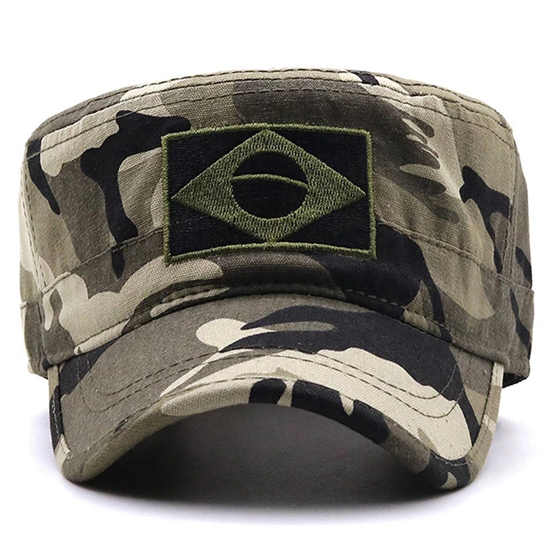 Brazil Marines Military Hats for Women Men Camo Embroidered  Training Camo Cap Outdoor Airsoft Fishing Hunting Hiking Hats