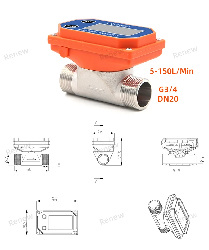 Variant: DN20 G3-4 5-150LPM