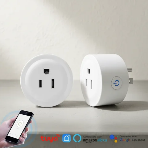Tuya Smart Wifi Plug US Standard Wireless Outlet 10A Remote Control Smart Home Appliances Work With Alexa Google Home