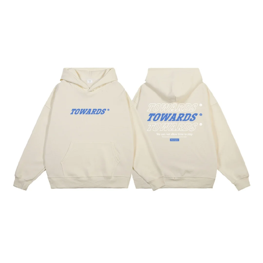 الهيب هوب رسالة شعار الجرافيك هوديي القطن الخالص الربيع والخريف الفاخرة المتخصصة العلامة التجارية أزياء الرجال والنساء Y2K هوديي