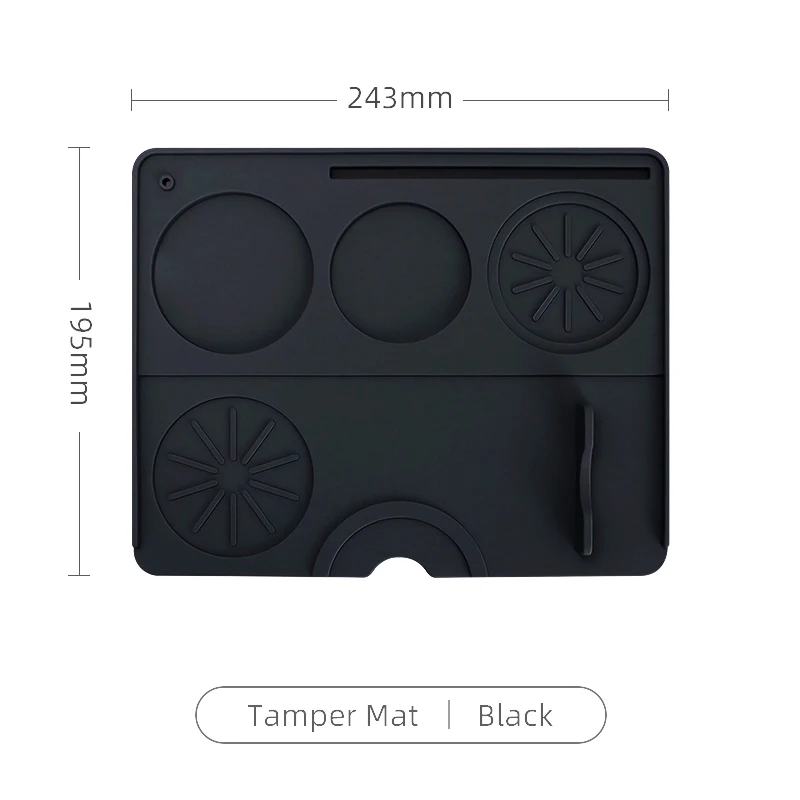 1pc Tamper Mat Black