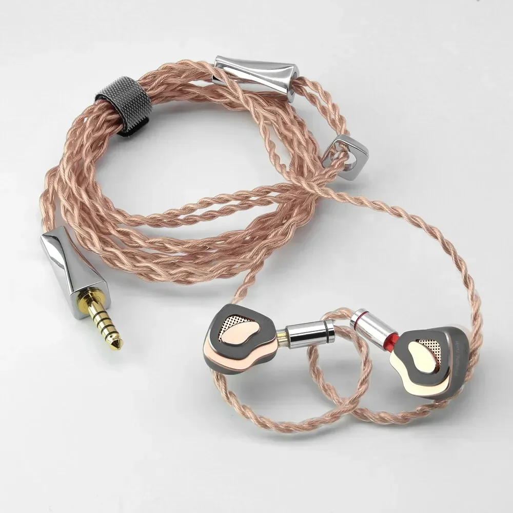 FAAEAL Tulip Auricolare 10MM Driver dinamico a doppia cavità Cuffie HIFI IEM con design a forma di petalo Monitor in-ear staccabile a 2 pin