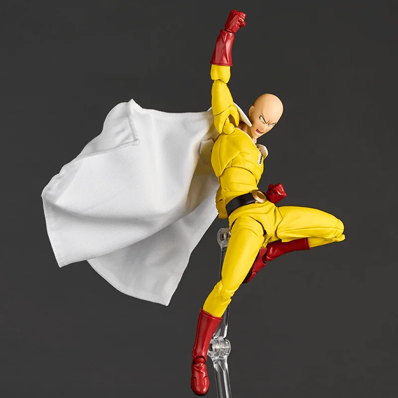 ฟิกเกอร์อนิเมะวันพันช์แมน ไซตามะ รุ่น Revoltech จาก Kaiyodo ของสะสมจากคอลเลกชัน Amazing Yamaguchi รูปปั้นโมเดลของเล่นตกแต่ง ของขวัญ