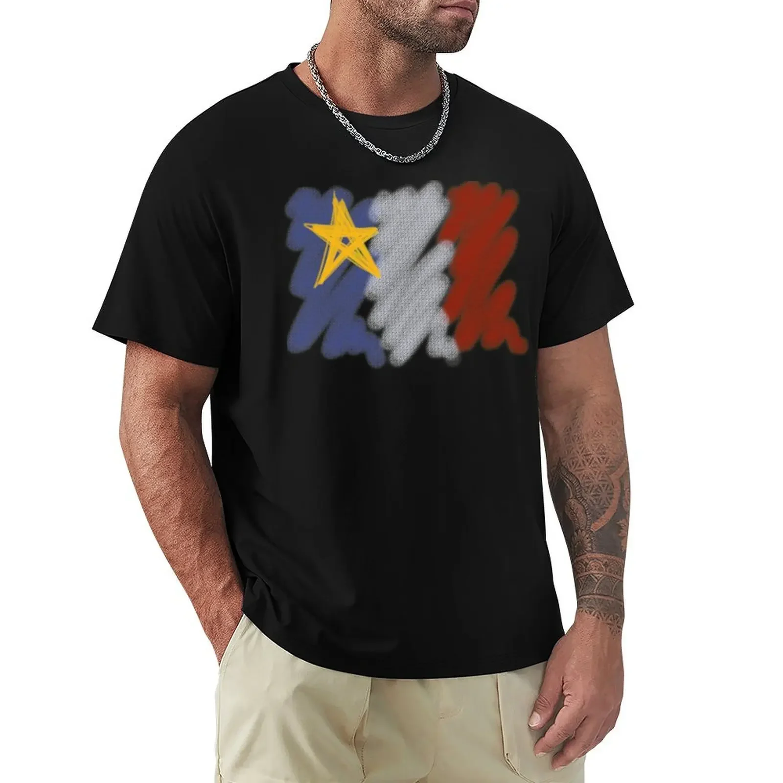 Drapeau acadien - Acadian Flag T-Shirt oversized customs rapper graphic tees cute tops mens graphic t-shirts anime