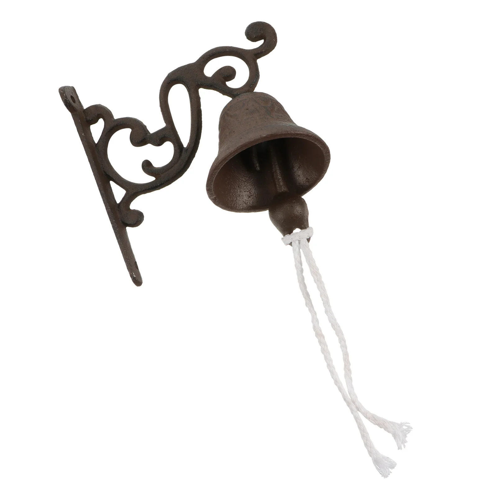 Timbre de hierro de larga duración para el hogar, accesorio para cafetería, regalo, timbre de hierro fundido, campana de estilo rústico, 1 Uds.