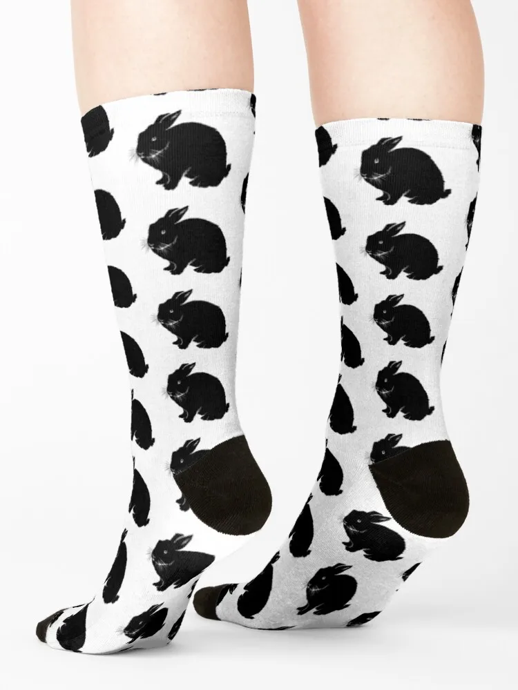 Black rabbit Socks loose cotton winter thermal warm winter Man Socks Women's
