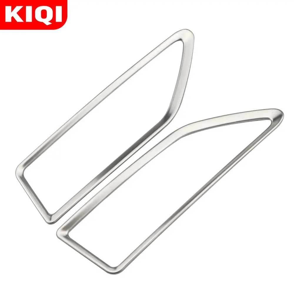 KIQI 2Pcs/Set Middle Air Conditioning Dashboard Vent Cover Trim for Ford Ranger 2015 2016 2017 2018 2019 2020 AC Outlet Stickers
