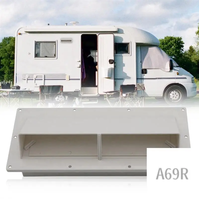

A69R-RV Caravan Exhaust Fan Low Noise Trailer Side Air Vent RV Range Hood Vent Cover Motorhome Campers Accessories