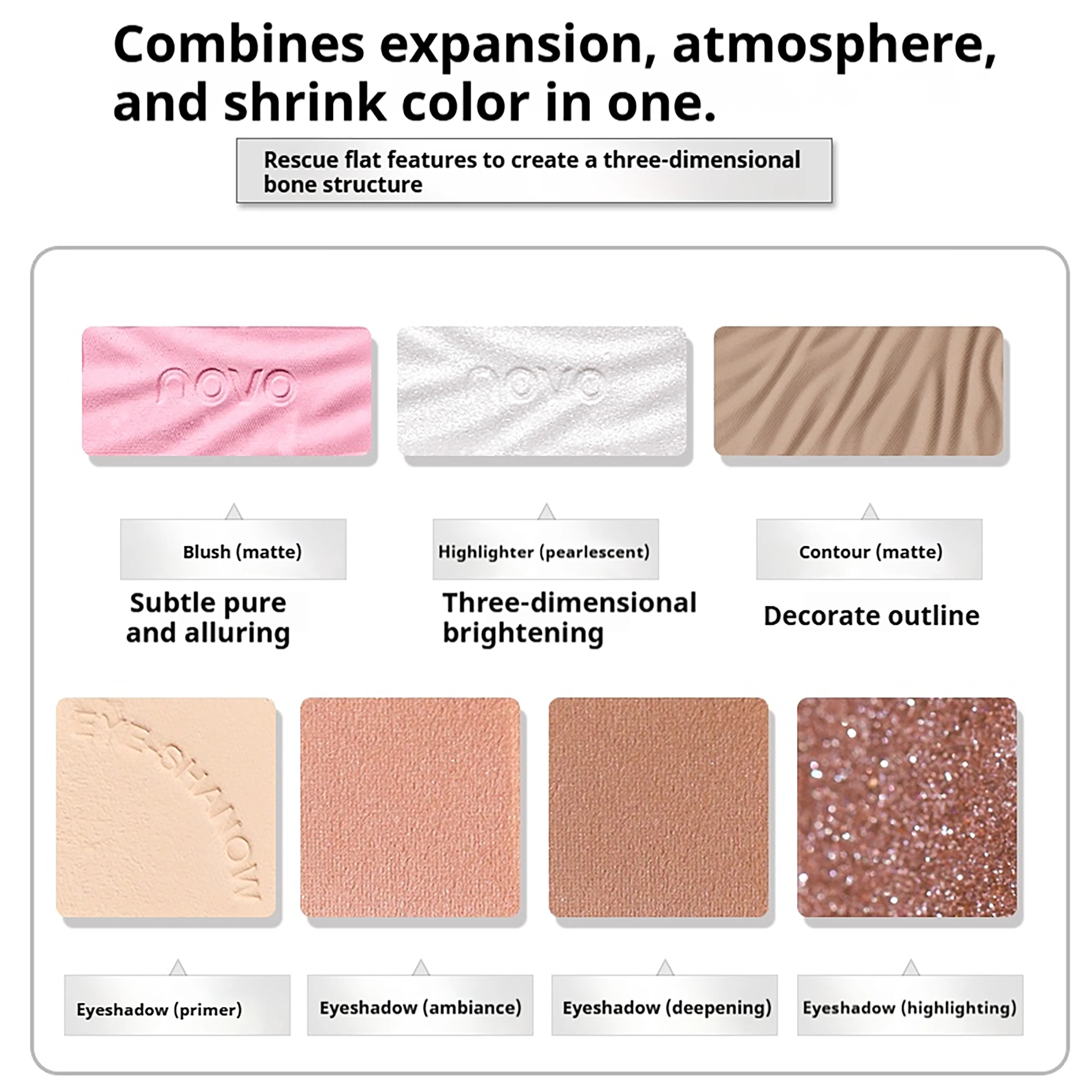 27-Shade Multi-Functional Eyeshadow Palette Matte, Pearl, Contour, Blush & Highlight Suitable for Everyday Makeup and Stage Use