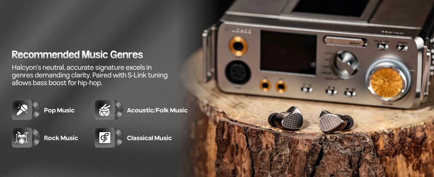 Linsoul Kiwi Ears Halcyon Weltweit erste MEMS + 1DD + 3BA Tribrid IEM-Ohrhörer mit Gaming-Boom-Mikrofon – Detail 8