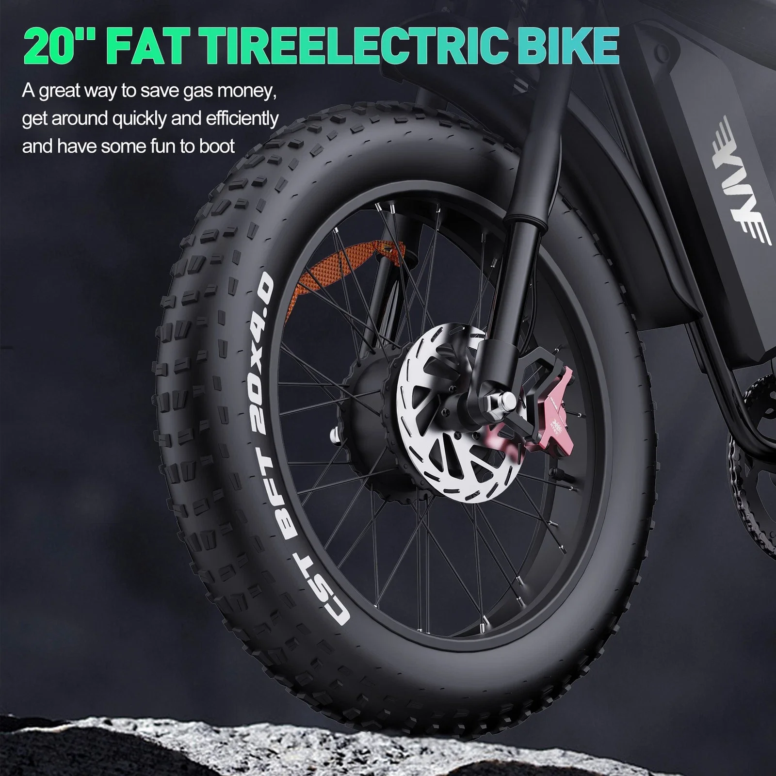 Electric Bike for Adults 2000W 52V 40Ah Electric Bicycle 20"x4.0 Fat Tire Electric Dirt Bike Ebike for Snow Mountains Road UL
