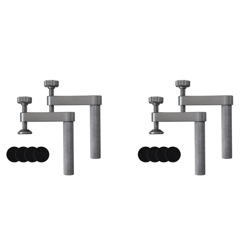 

ABRS-4Pcs Bench Dog Clamp With Non-Slip Pad 19Mm Hold Down Clamp Aluminum Adjustable Table Clamps For Woodworking Tool