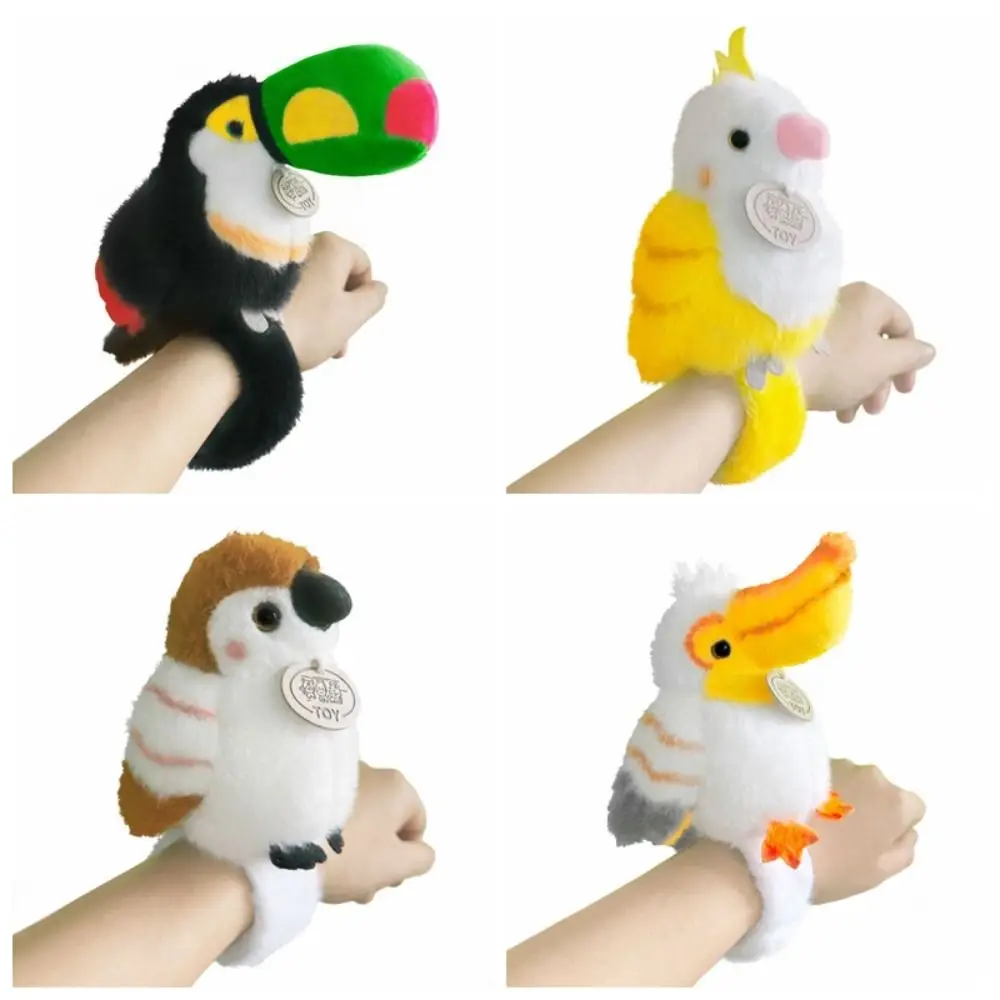 

Simulation Parrot Plush Pendant Bag Pendant Magnetic Birds Snap Wristband Kawaii Plush Animal Standing Shoulder Animals