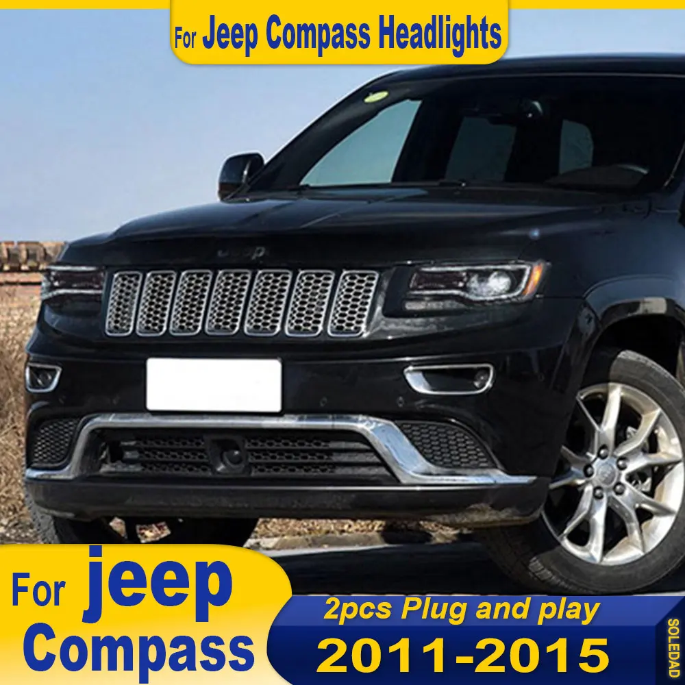 Car Lights for Jeep Compass LED Headlight 2011 2012 2013 2014 2015 2016 Head Lamp Drl Projector Lens Automotive Accessories