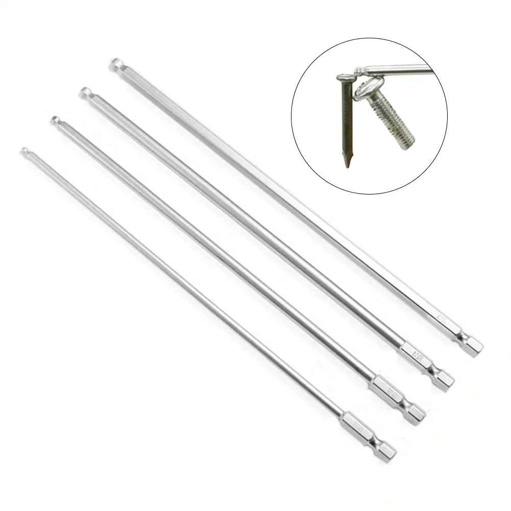 Imagem -04 - Comprimento Chave de Fenda Conjunto H2-h6 Bola Magnética Lote Cabeça Hexágono Soquete Chave de Fenda Bit Bola Cabeça Driver Bit Ferramentas Peças 200 mm