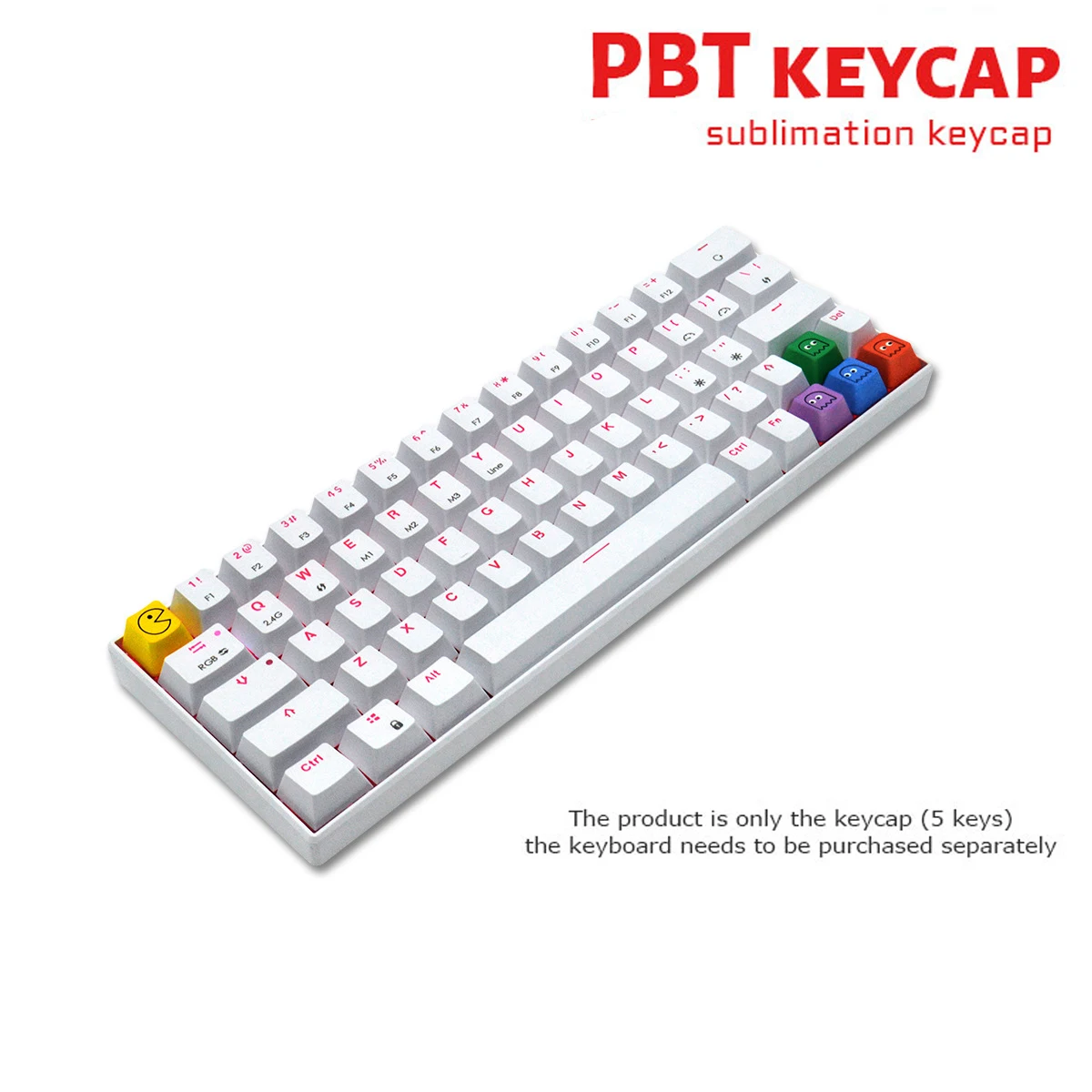 5PCS OEM Profile ESC Keycap For Cherry MX Switch Mechanical Keyboard Additional PBT Keycaps Cartoon Dye Sublimation key Caps DIY