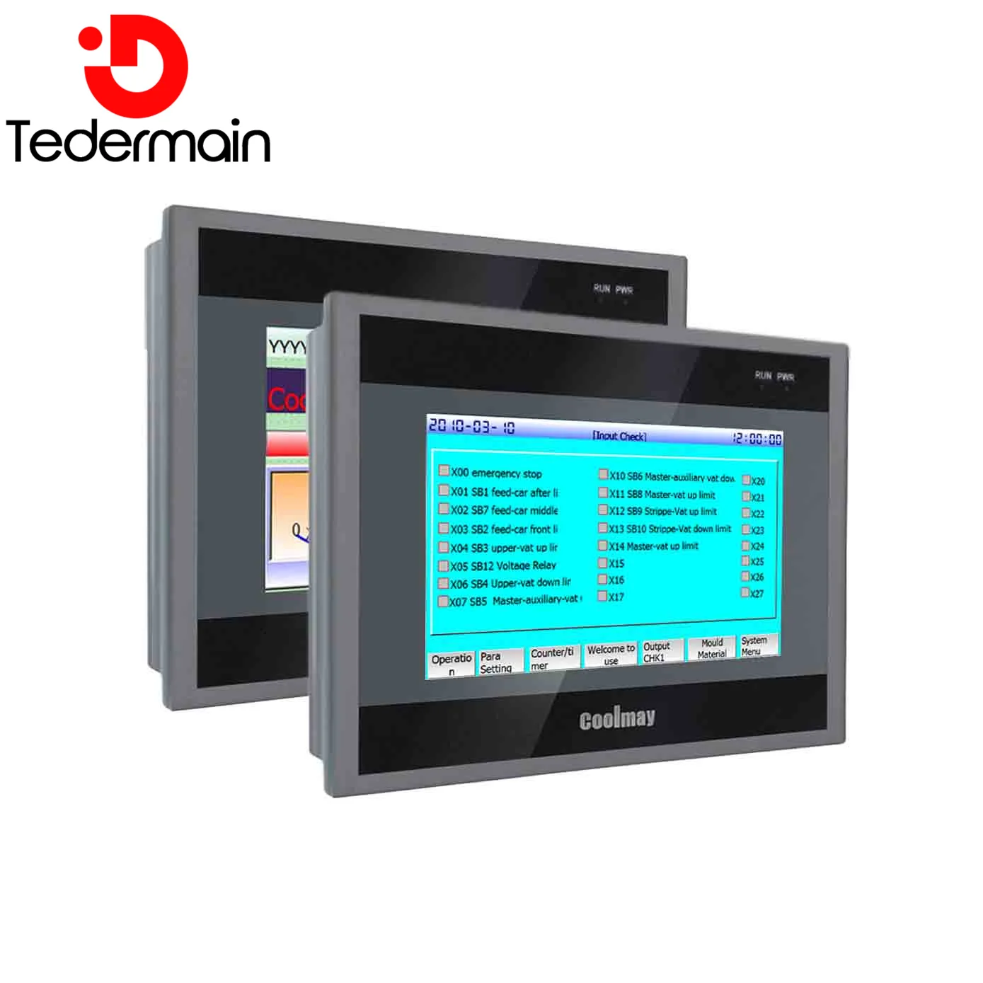 Coolmay 5 بوصة HMI PLC كومبو وحدة تحكم منطقية قابلة للبرمجة مع لوحة اللمس شاشة صناعية QM3G-50FH-24MT/R تناظرية اختيارية