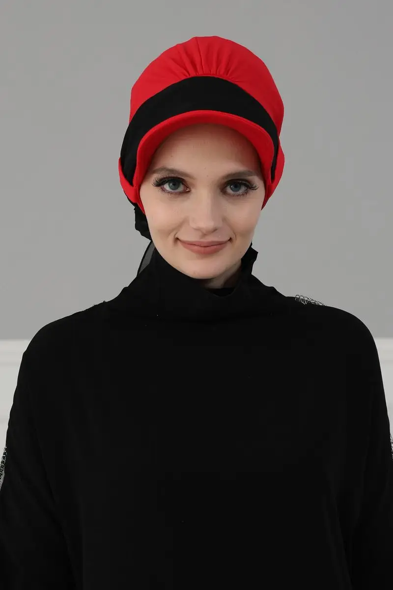 Chiffon cinto chapéu osso vermelho