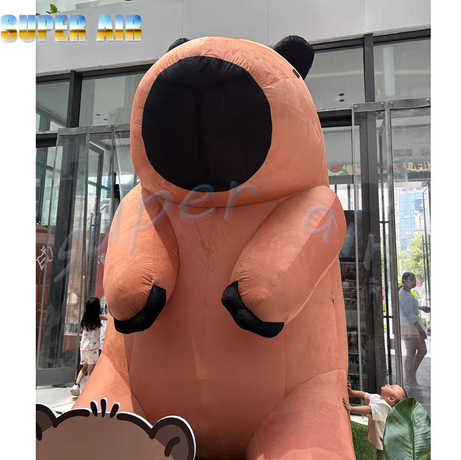 Pretty cute inflatable cartoon model giant outdoor decoration inflatable capybara for decoration