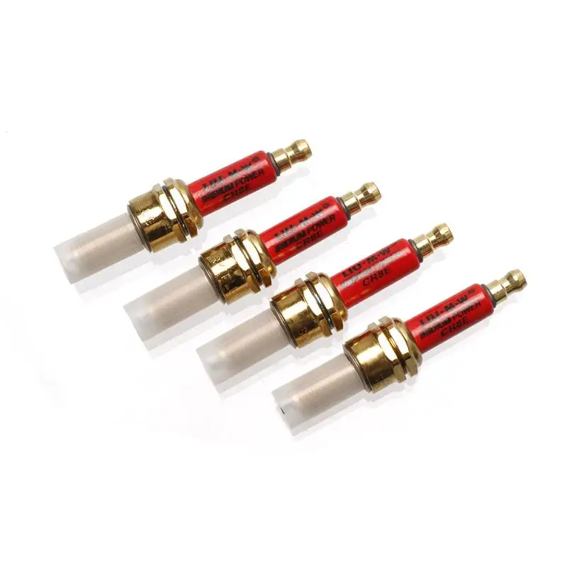 【MO】1/4 peças de velas de ignição CR8E para motores de motocicleta HJ125T-8/HS125T, acessórios para motor, velas de ignição de cerâmica com rosca este