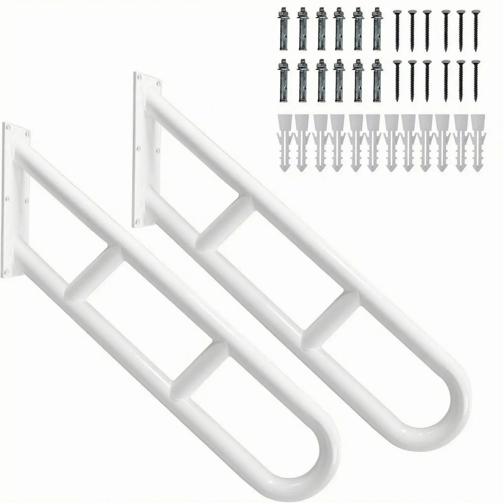 Wall Mounted Outdoor Handrail U Shaped Zinc Alloy Stair Support Rail for Seniors and Children