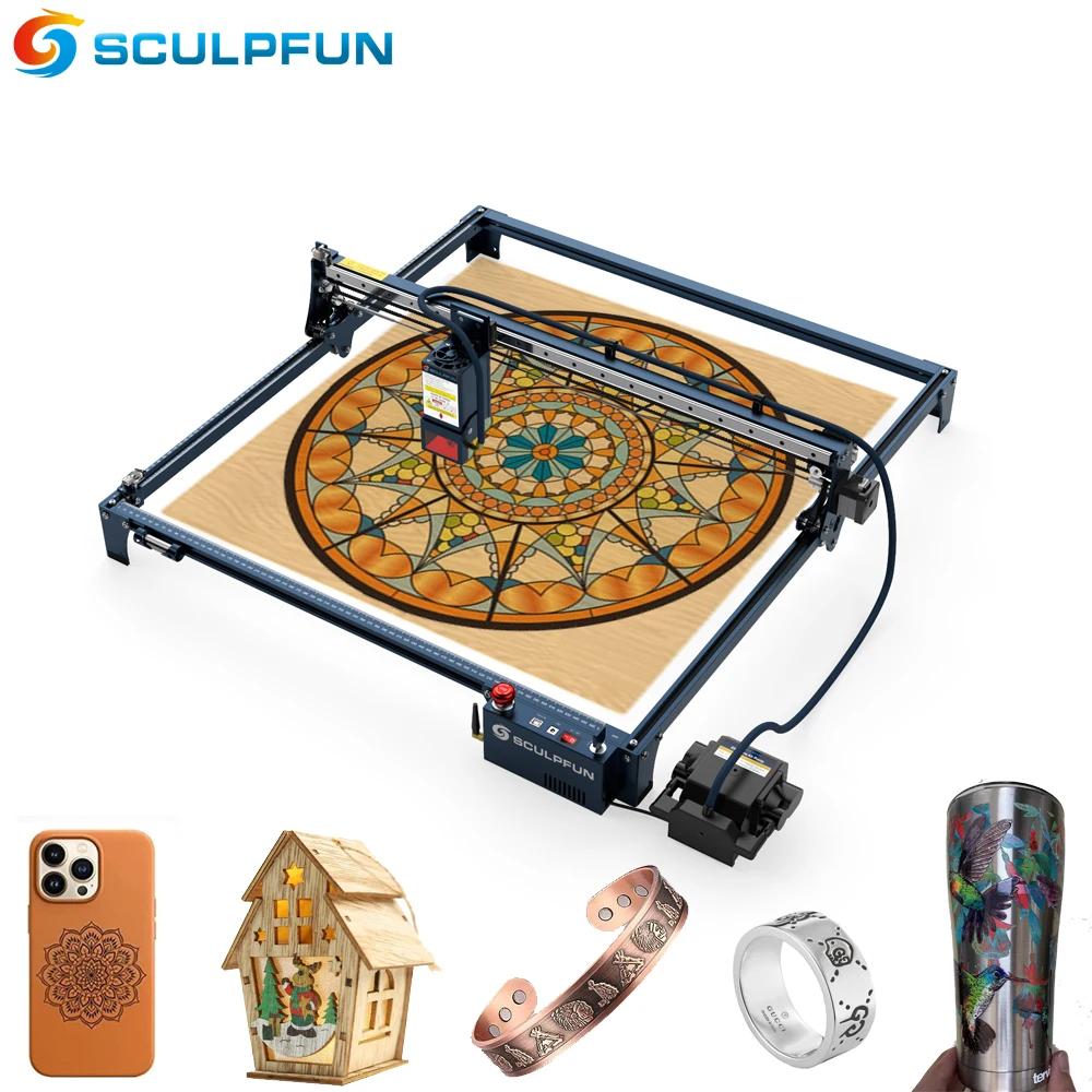 

SCULPFUN S30 Ultra 33W Laser Engraver CNC Laser Cutter and Engraver Machine With Automatic Air Assist 600x600mm Working Area