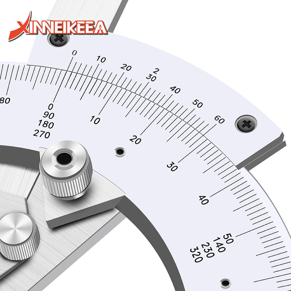 Righello angolare universale a 320 ° righello angolare universale a corsoio in acciaio inossidabile strumenti di misurazione speciali per la lavorazione del legno