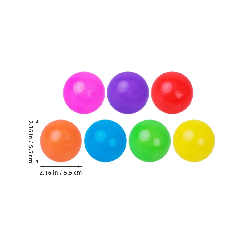 100 Uds. Bolas oceánicas suaves de plástico coloridas, ligeras, para niños pequeños, piscina, sala de juegos, tienda de campaña, accesorios de túnel de juego