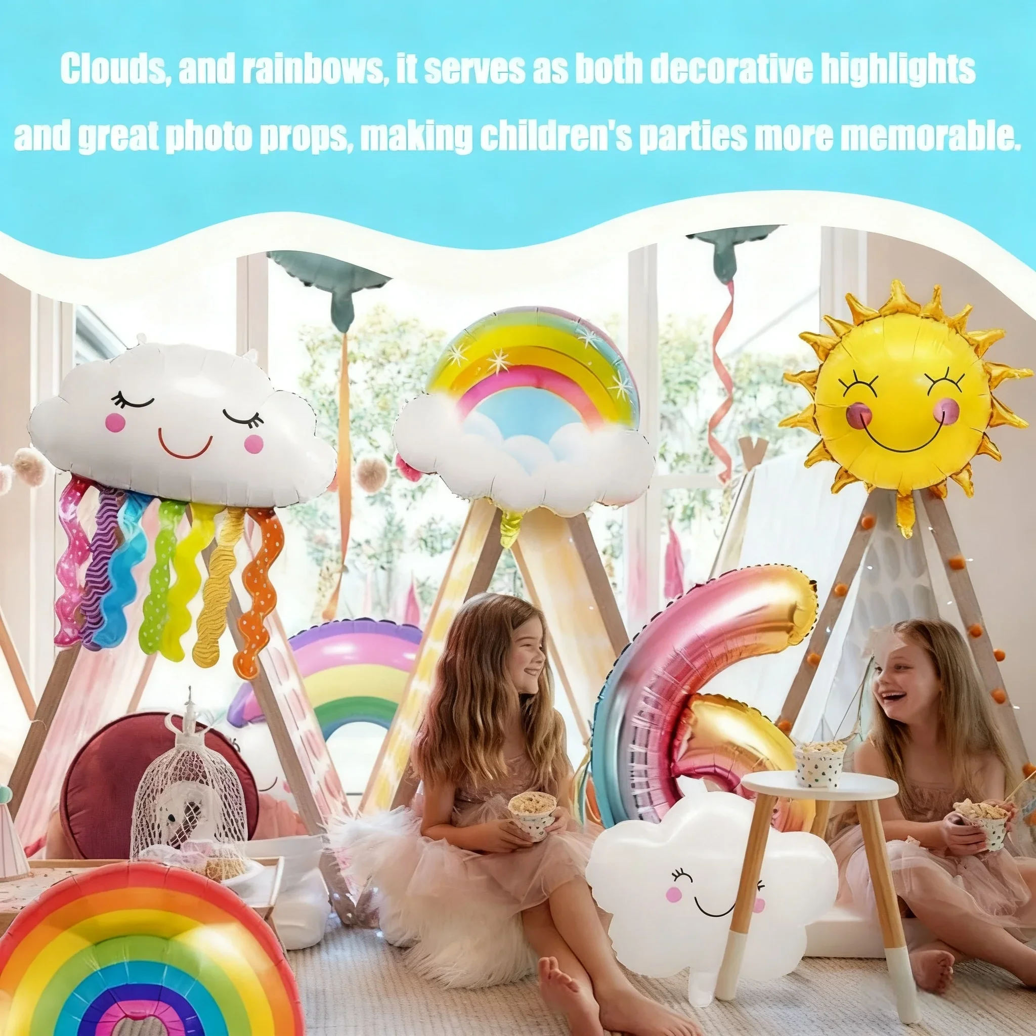 بالون هيليوم من سلسلة Cloud Rainbow لحفلات أعياد الميلاد والزفاف والخطوبة في الهواء الطلق ومستلزمات تزيين عيد الحب