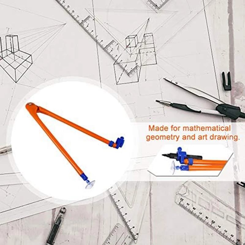 Bussola matematica da 4 pezzi per strumenti di geometria della geometria forniture di cancelleria per la progettazione, il disegno, la matematica