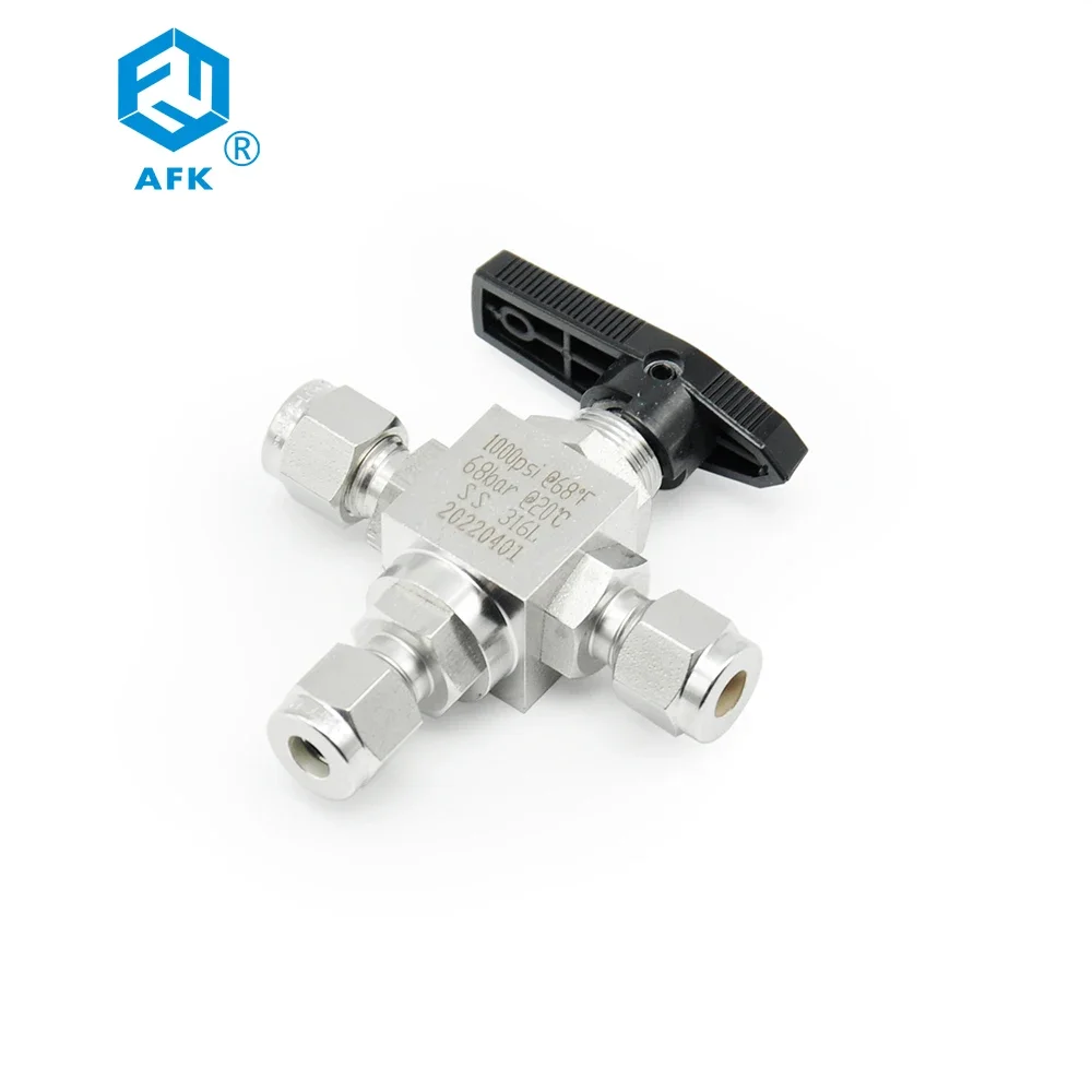 

Instrumentation Corrosion-Resistant Stainless Steel Ferrule Tee Precision Ball Valve