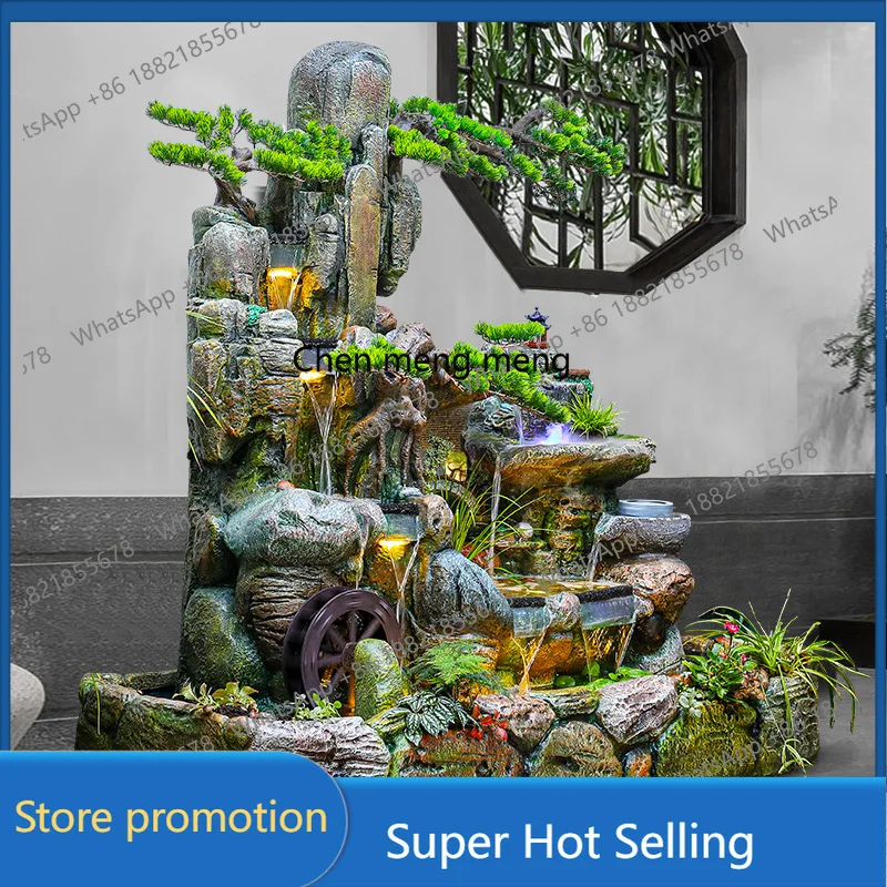 

A6239 Рокарий, фонтан с проточной водой, ландшафтный дизайн гостиной, циркуляция в помещении, проточная вода для зарабатывания денег, напольное украшение