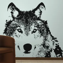 Wolf Head Totem Decoration Vinyl Wall Sticker Bohemian Home Living Room Bedroom Art Deco Sticker Mural Wallpaper Kids Room Gift