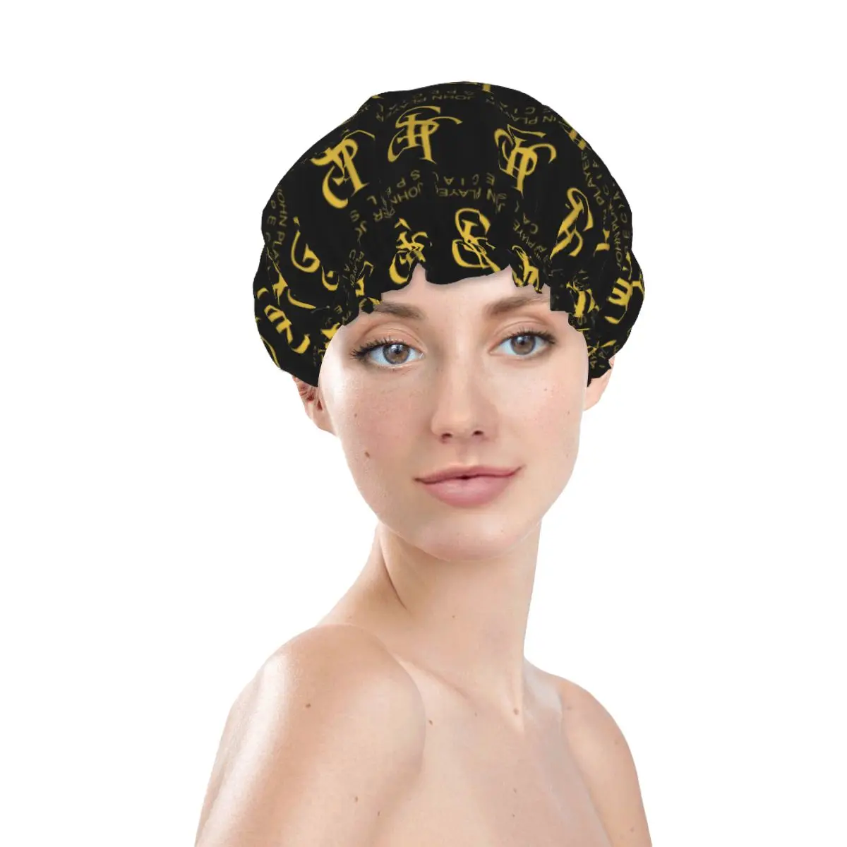 JPS John Player Shower Cap Women Double Layer Elastic Special Team Waterproof Bath Hair Caps