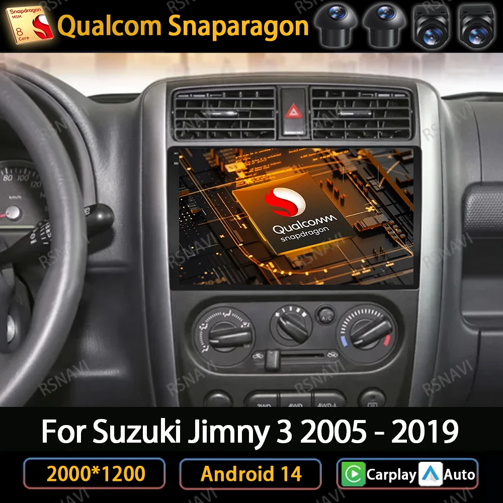 

Android 14 Wireless Carplay Auto For Suzuki Jimny 3 2005 - 2019 Car Radio Multimedia Video Stereo Player Navigation GPS WIFI+4G