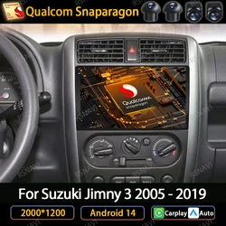 Android 14 Wireless Carplay Auto For Suzuki Jimny 3 2005 - 2019 Car Radio Multimedia Video Stereo Player Navigation GPS WIFI+4G