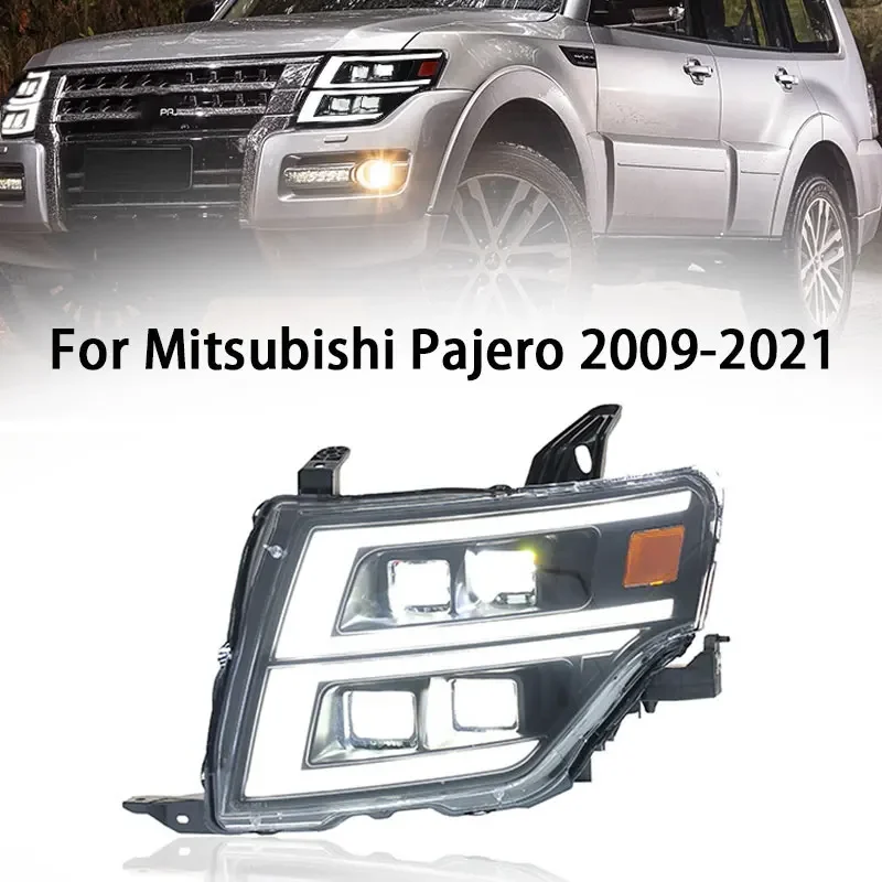 

LED Headlight Upgrade For Modified Full Head Lamp For Mitsubishi Pajero V97 2009-2021 Turn Signals Daytime Running Lights