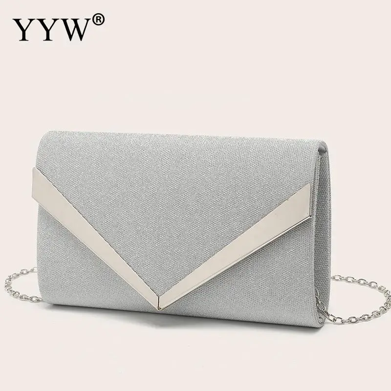 Women\'s Envelope Evening Clutch Handbag Elegant Square Bridal Clutch Party Prom Wedding Purse Crossbody Shoulder Mini Wallet Bag