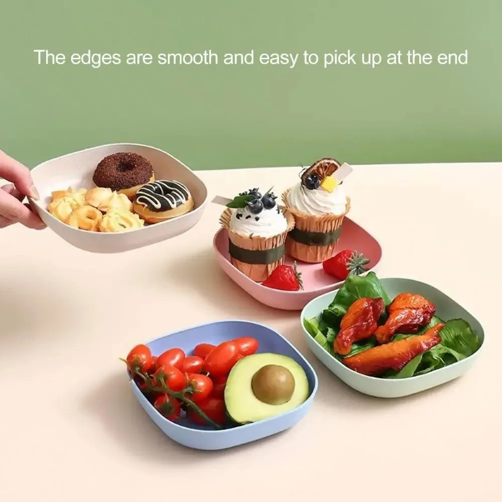 Juego de platos de cena de 10 Uds., platos de paja de trigo, platos reutilizables aptos para lavavajillas y microondas, platos irrompibles para Cocina