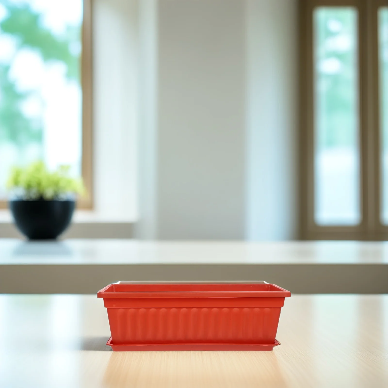 

2 Pcs Large Rectangular Planters Garden Flower Pots Plastic Boxes Balcony Vegetable Growing Thickened Durable Containers Planter