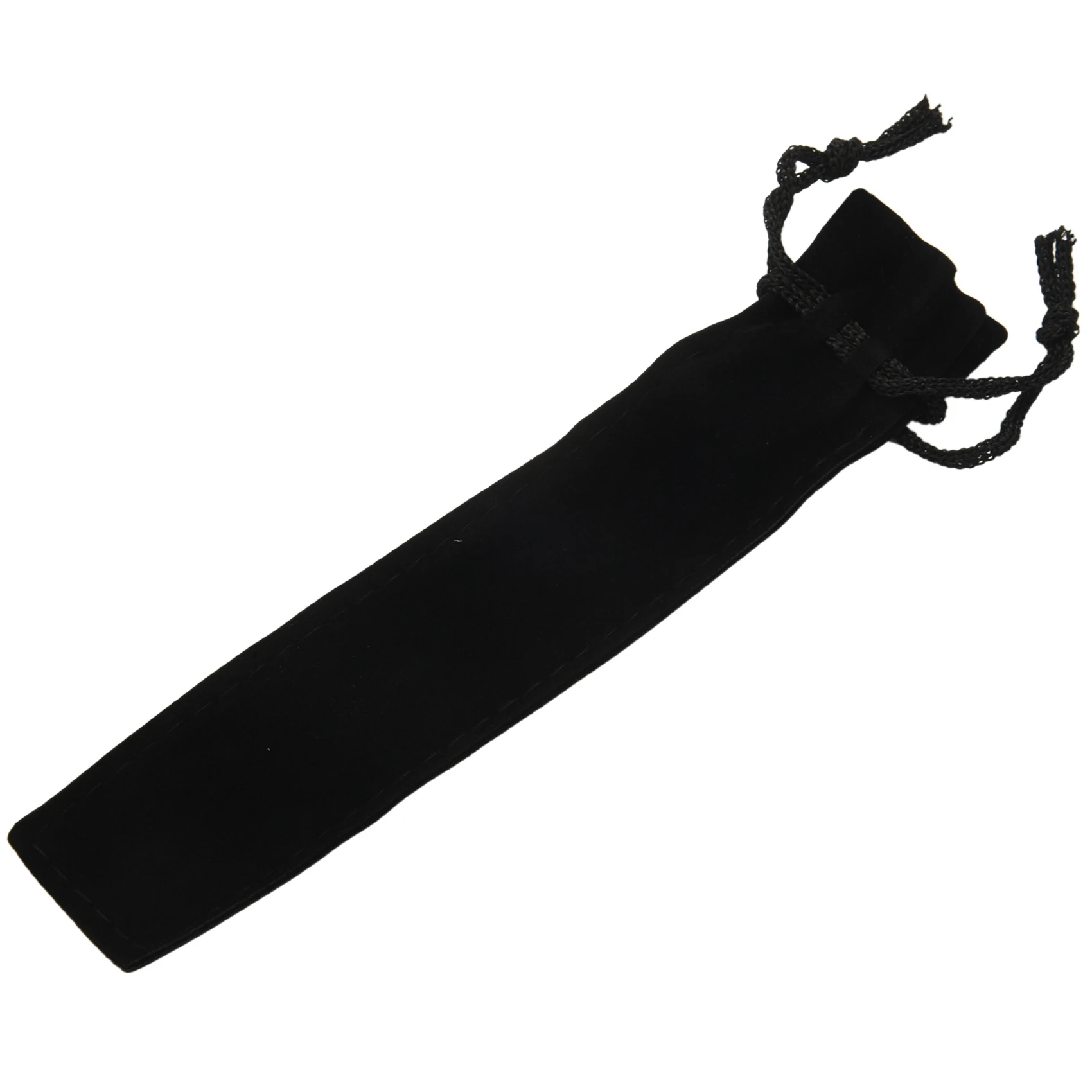 Imagem -06 - Black Velvet Pen Pouch Sleeve Holder Único Pen Bolsa Case Pencil Bolsa 100 Pcs