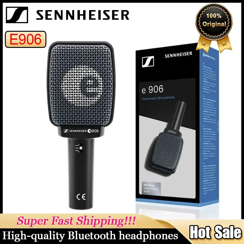 

Микрофон Sennheiser E906 высококачественный суперкардиоидный, инструментальный микрофон E906 с креплением для барабанов и гитары