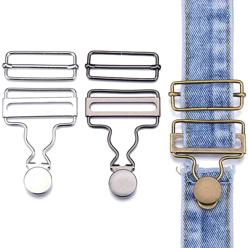 

Dungaree Fastener Clip Brace Buckles Jeans Buttons Set DIY Denim Jacket Clothing Sewing Supplies