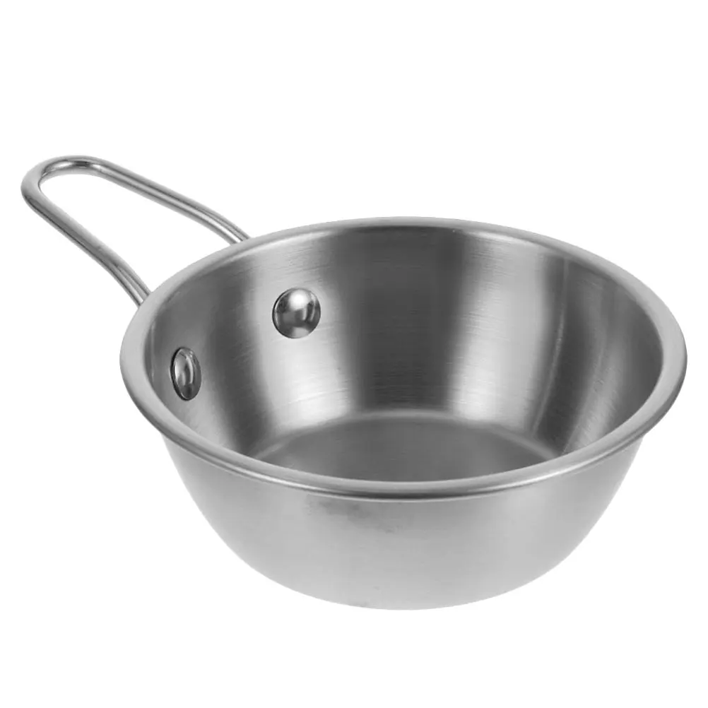Cuenco para salsa de estilo coreano de acero inoxidable, 200Ml, con asa para Sushi, Kimchi, contenedores de condimentos para inmersión, tazones de cocina pequeños, 1 Uds.