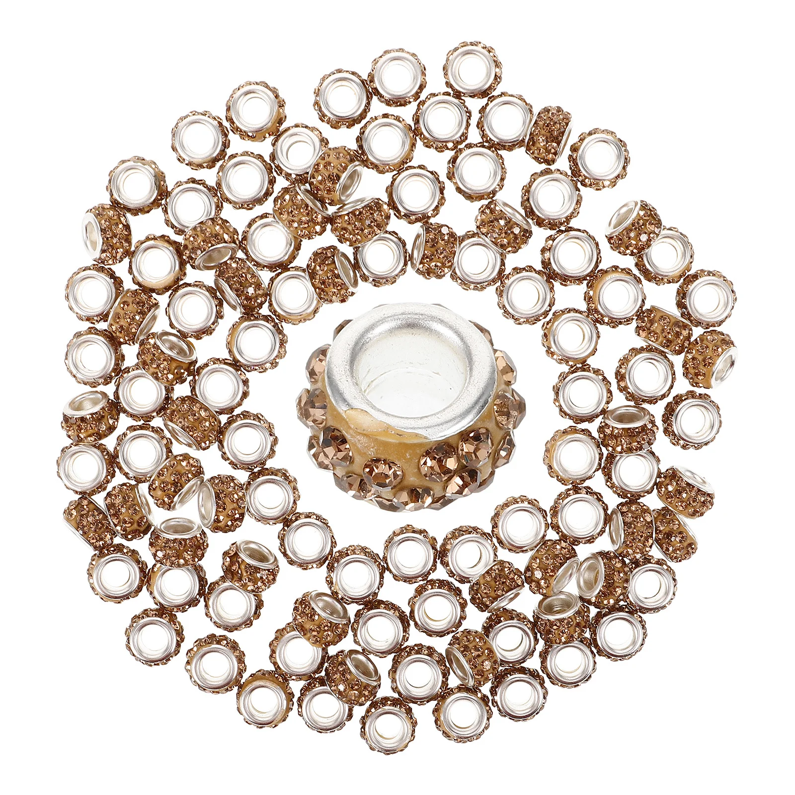

100pcs Drill Ball Accessories For Jewelry Making Diy Crafts Spacer Beads Decorative Small Loose Beads For Bracelet Necklace