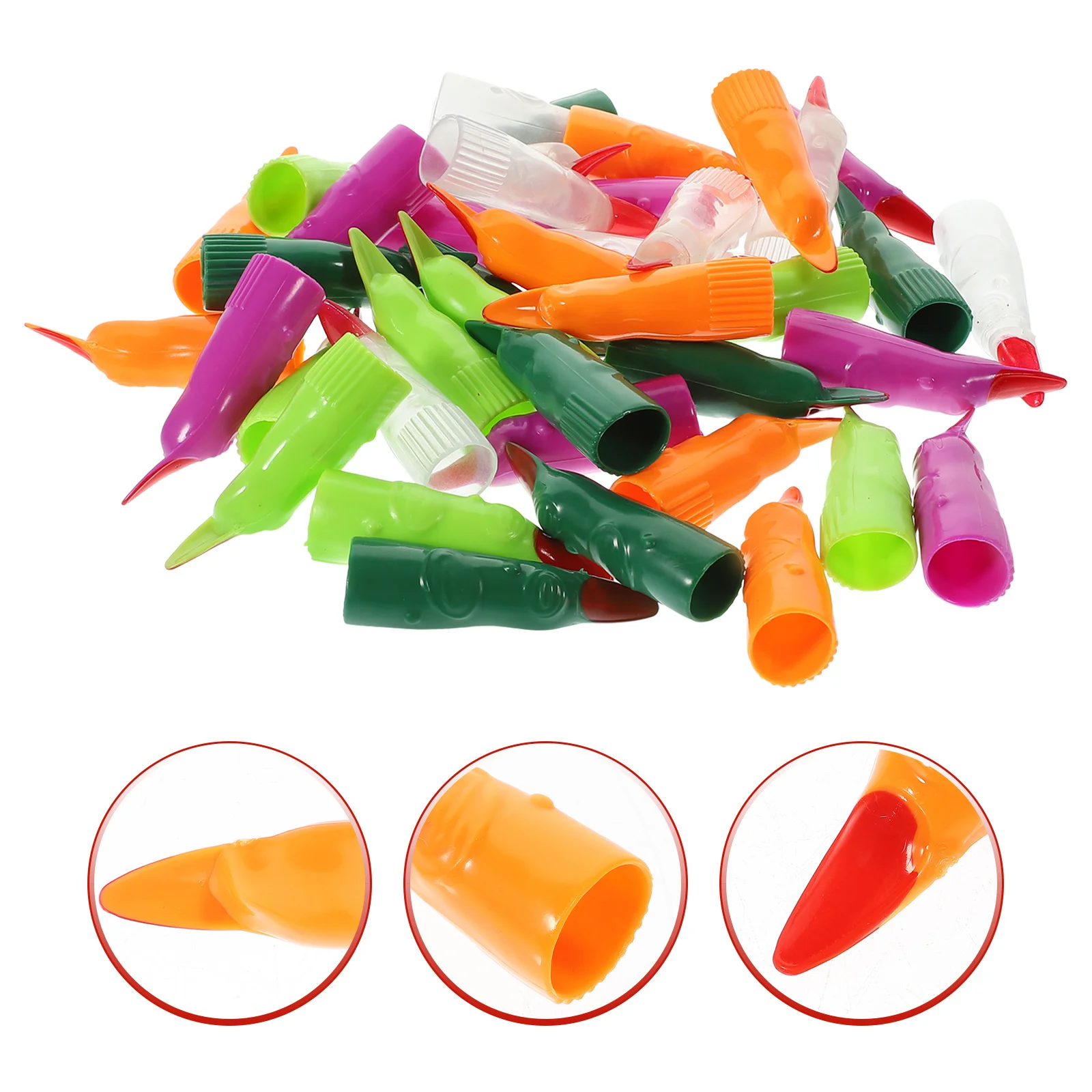 

40Pcs Glowing Witch Fingers Realistic Fake Nails for Halloween Night Pranks Spooky Party Atmosphere Cosplay Masquerade Props