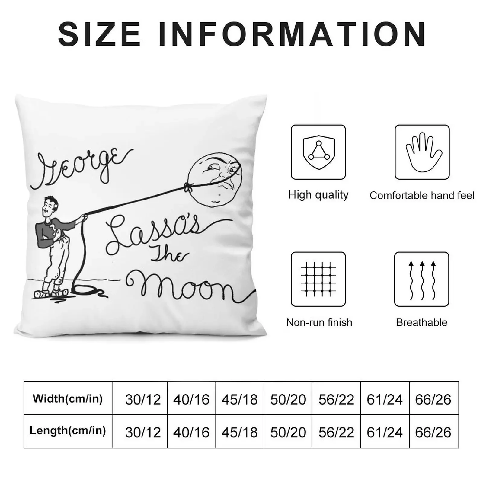 George Lasso’s The Moon Throw Pillow Throw Pillow Covers Decorative pillowcase pillow